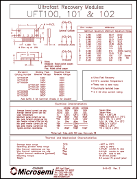 datasheet for UFT10150 by Microsemi Corporation