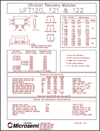 datasheet for UFT12280 by Microsemi Corporation