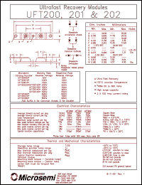 datasheet for UFT20130 by Microsemi Corporation