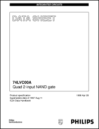 datasheet for 74LVC00ADB by Philips Semiconductors