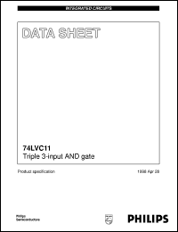 datasheet for 74LVC11D by Philips Semiconductors