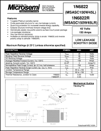 datasheet for 1N6822 by Microsemi Corporation