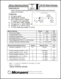 datasheet for 1N914 by Microsemi Corporation
