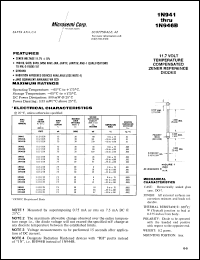 datasheet for 1N941A by Microsemi Corporation