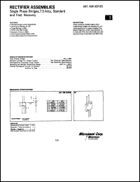 datasheet for 698-1 by Microsemi Corporation