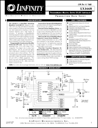 datasheet for LX1668CPW by Microsemi Corporation