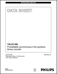 datasheet for 74LVC169D by Philips Semiconductors