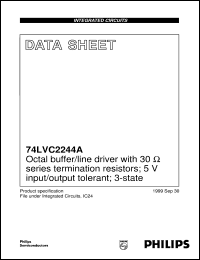 datasheet for 74LVC2244APW by Philips Semiconductors