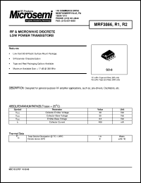 datasheet for MRF3866 by Microsemi Corporation