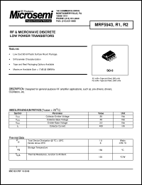 datasheet for MRF5943 by Microsemi Corporation