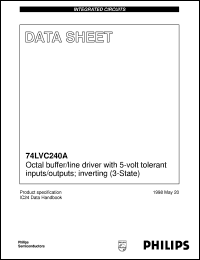 datasheet for 74LVC240ADB by Philips Semiconductors
