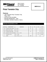 datasheet for MXP415-C by Microsemi Corporation