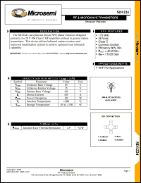 datasheet for SD1224 by Microsemi Corporation