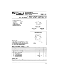 datasheet for SD1422 by Microsemi Corporation