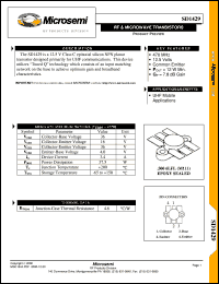 datasheet for SD1429 by Microsemi Corporation