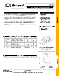 datasheet for SD1474 by Microsemi Corporation