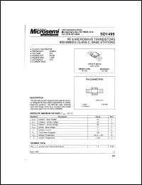 datasheet for SD1495 by Microsemi Corporation