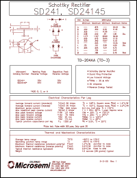 datasheet for SD24145 by Microsemi Corporation