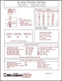 datasheet for SD4145 by Microsemi Corporation