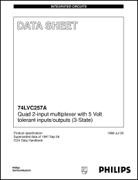 datasheet for 74LVC257ADB by Philips Semiconductors