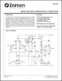 datasheet for SG143T/883B by Microsemi Corporation