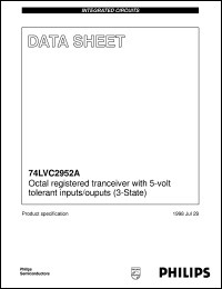 datasheet for 74LVC2952ADB by Philips Semiconductors