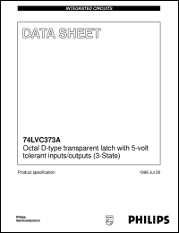 datasheet for 74LVC373AD by Philips Semiconductors