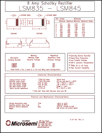 datasheet for LSM845J by Microsemi Corporation