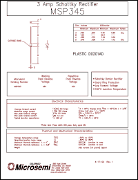 datasheet for MSP345 by Microsemi Corporation