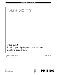 datasheet for 74LVC74ADB by Philips Semiconductors