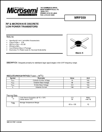 datasheet for MRF559 by Microsemi Corporation