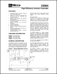 datasheet for OZ965G by O2Micro International, Ltd.