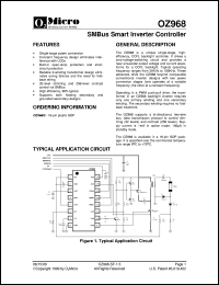 datasheet for OZ968G by O2Micro International, Ltd.