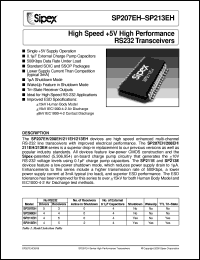 datasheet for SP207EHCA by Sipex Corporation