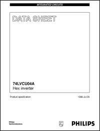 datasheet for 74LVCU04ADB by Philips Semiconductors