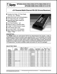 datasheet for SP230ACP by Sipex Corporation