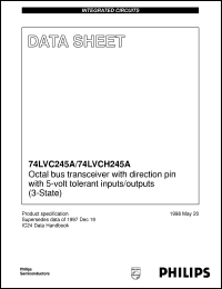 datasheet for 74LVC245ADB by Philips Semiconductors