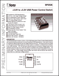 datasheet for SP2526EP-1 by Sipex Corporation