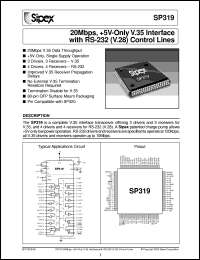 datasheet for SP319CF by Sipex Corporation
