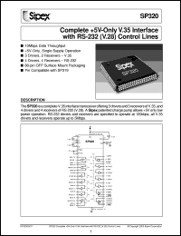 datasheet for SP320ACF by Sipex Corporation