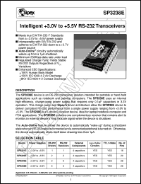 datasheet for SP3238ECA by Sipex Corporation