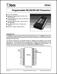 datasheet for SP334CT by Sipex Corporation