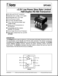datasheet for SP3483CN by Sipex Corporation