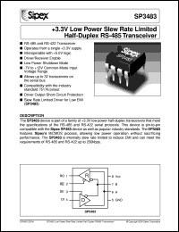 datasheet for SP3483EP by Sipex Corporation