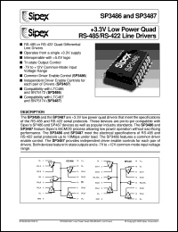 datasheet for SP3486CP by Sipex Corporation