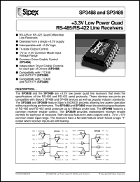 datasheet for SP3488CP by Sipex Corporation