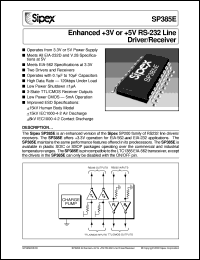 datasheet for SP385ECA by Sipex Corporation