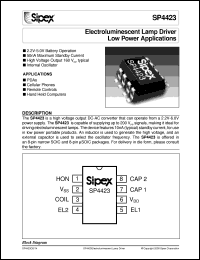 datasheet for SP4423CU by Sipex Corporation