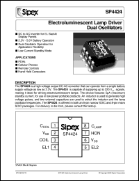 datasheet for SP4424CN by Sipex Corporation