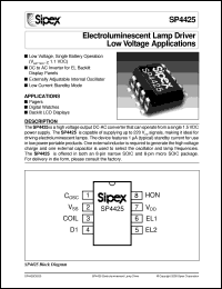 datasheet for SP4425CN by Sipex Corporation